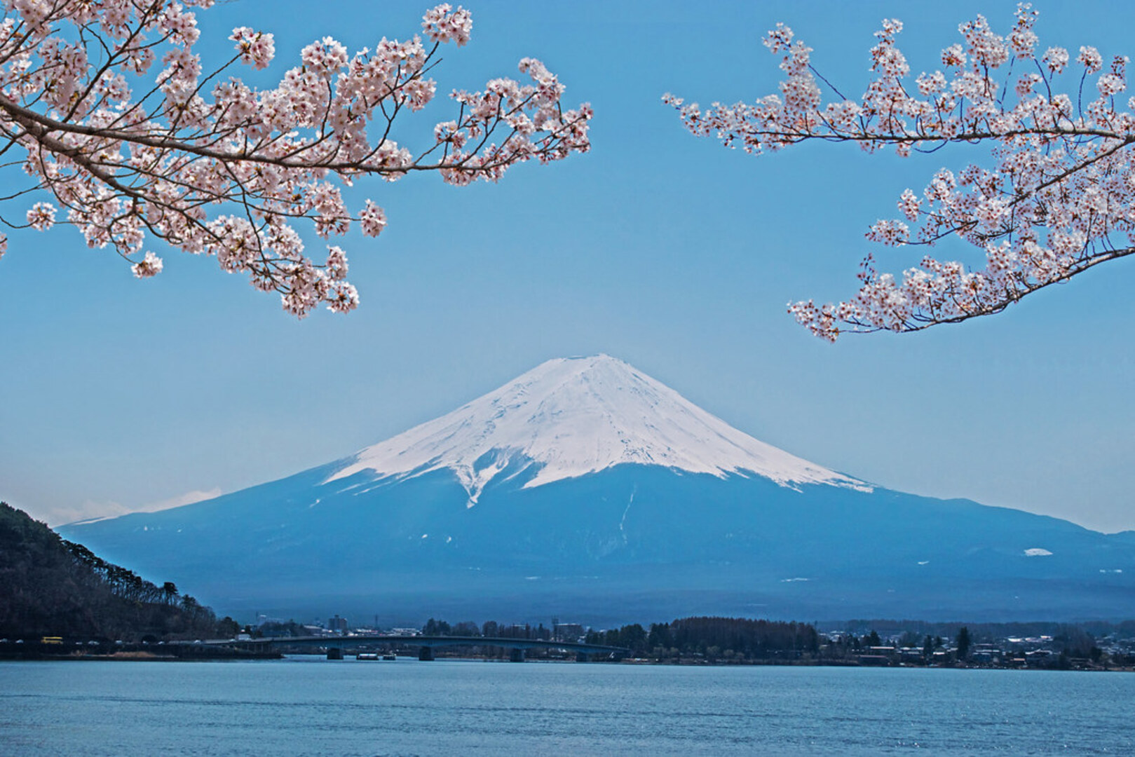 Mount Fuji from Lake Kawaguchi, Japan